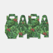 Waterverf Kerstkerst Holly Berries Bedankdoosjes (Uitgevouwen)