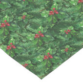 Waterverf Kerstkerst Holly Berries Korte Tafelloper (Hoek)