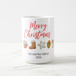 Waterverf kerstkoekje drink snoep koffiemok