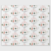 Waterverf kerstkoekje drink snoepriet cadeaupapier (Vlak)