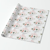 Waterverf kerstkoekje drink snoepriet cadeaupapier (Uitgerold)