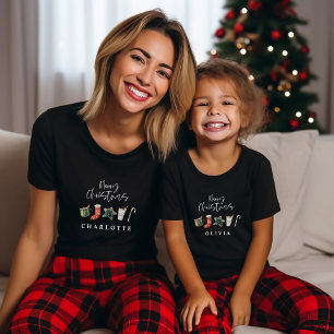Waterverf kerstkoekje drink snoepriet t-shirt