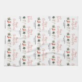 Waterverf kerstkoekje drink snoepriet theedoek (Horizontaal)