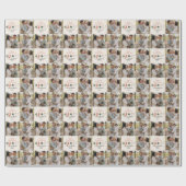 Waterverf Kerstkoekje multi foto rustiek Cadeaupapier (Vlak)