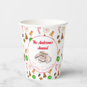 Waterverf kerstkoekjes Exchange Papieren Bekers (Voorkant)