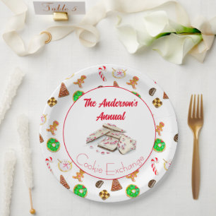 Waterverf kerstkoekjes Exchange Papieren Bordje