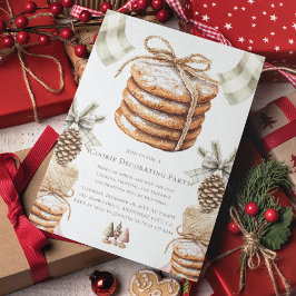 Waterverf kerstkoekjesdeeg kaart