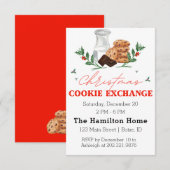Waterverf kerstkoekjesruil kaart (Voorkant / Achterkant)
