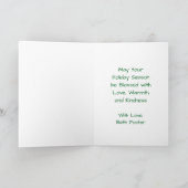 Waterverf kerstkous gepersonaliseerd kaart (Binnen)