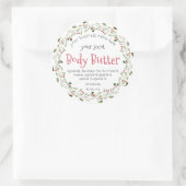 waterverf kerstkrans body boter ronde sticker (Tas)