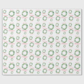 Waterverf kerstkrans cadeaupapier (Vlak)
