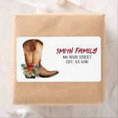 Waterverf Kerstlaars Etiket (Insitu)