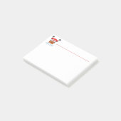 Waterverf Kerstman: Kerstmis in Chimney Fun Post-it® Notes (Schuin)