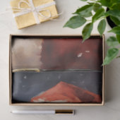 Waterverf kerstman lacht rood pet tissuepapier (Geschenk)