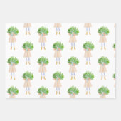 Waterverf kerstmeisjes Mode Inpakpapier Vel (Voorkant 2)