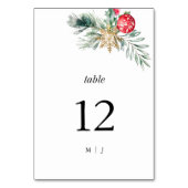 Waterverf kerstminimalistisch monogram feestelijk kaart (Achterkant)