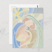 Waterverf kerstmis Briefkaart (Voorkant / Achterkant)