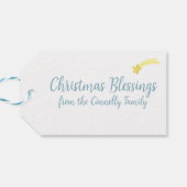 Waterverf kerstmis cadeaulabel (Achterkant Horizontaal)