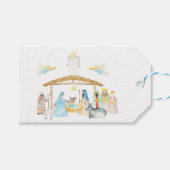 Waterverf kerstmis cadeaulabel (Voorkant (Horizontaal))