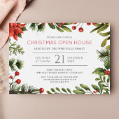 Waterverf Kerstmis Feestdagen Open House Party Kaart