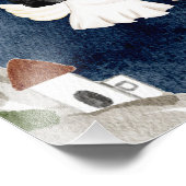 Waterverf Kerstmis Geboorte Foto Afdruk (Hoek)