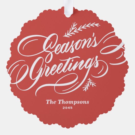 Waterverf Kerstmis Groen Krans Baby Foto Ornament Kaart (Achterkant)