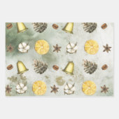 Waterverf Kerstmis. Inpakpapier Vel (Voorkant 3)