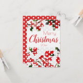 waterverf kerstmis kaart (Voorkant / Achterkant in situ)