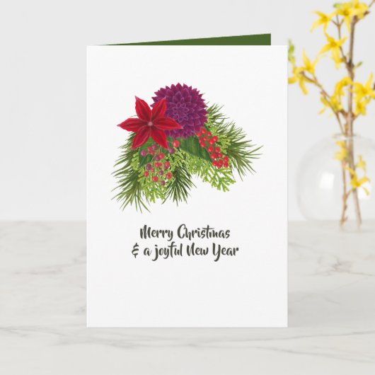 Waterverf kerstmis kaart (Gele Bloem)