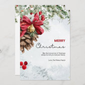 Waterverf Kerstmis Kaart Eenvoudige Groet (Voorkant / Achterkant)