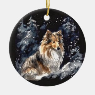 Waterverf Kerstmis Keramisch Ornament