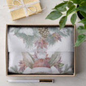 Waterverf kerstmis met Polka Dot Bow Tissuepapier (Geschenk)