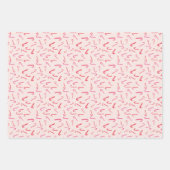 Waterverf kerstmis met snoepriet inpakpapier vel (Voorkant)