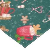 Waterverf Kerstmis  Mokken van Caca Marshmallows Tafelkleed (Gekanteld)