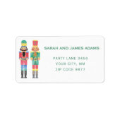 WATERVERF KERSTMIS NOTENKRAKER ADRES STICKER (Voorkant)