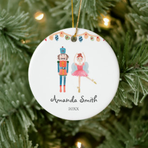 Waterverf Kerstmis Nutkraker Ballerina Keramisch Ornament