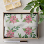 Waterverf Kerstmis Poinsettia Flowers Tissuepapier (Geschenk)