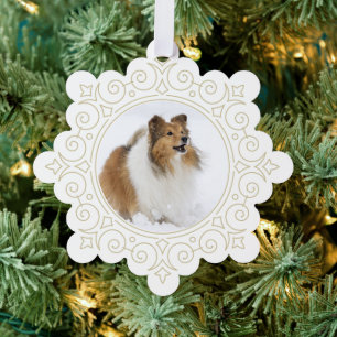 Waterverf Kerstmis Santa Sheltie Kaart