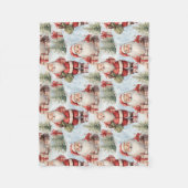 Waterverf Kerstmis Sinterklaas 3 - Fleece Deken (Voorkant)