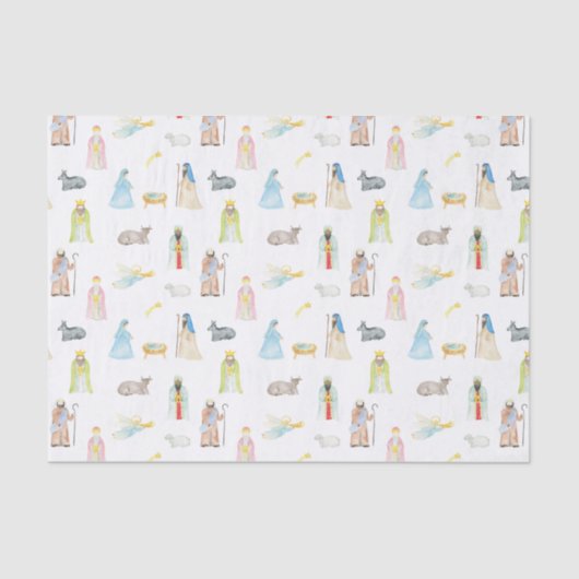 Waterverf kerstmis tissuepapier (Voorkant)