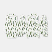 Waterverf Kerstmis Winterbomen Patroon Groen Bedankdoosjes (Uitgevouwen)