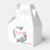 Waterverf Kerstmis Wreath Bedankdoosjes (Achterkant)