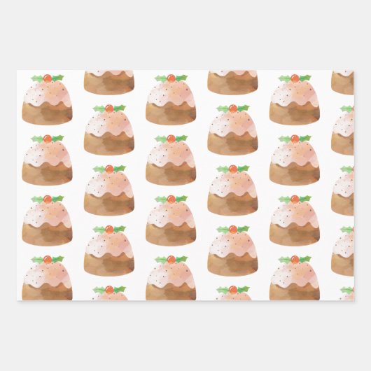 Waterverf kerstontbijtkoek — Verpakkingspapier Inpakpapier Vel (Voorkant)