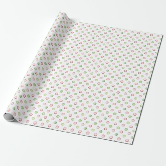 Waterverf kerstpapier met poolwand cadeaupapier (Uitgerold)