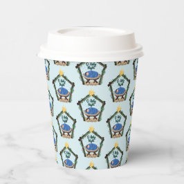 Waterverf kerstpapieren bekertjes papieren bekers