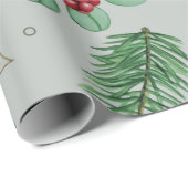 Waterverf kerstpatroonpapierblad cadeaupapier (Rol Hoek)