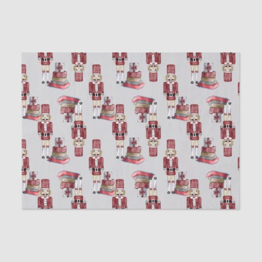 Waterverf kerstrode bonbakkersbont tissuepapier (Voorkant)