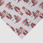 Waterverf kerstrode bonbakkersbont tissuepapier (Detail)