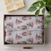 Waterverf kerstrode bonbakkersbont tissuepapier (Geschenk)