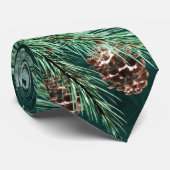 Waterverf kerstsaus met kegels stropdas (Opgerold)